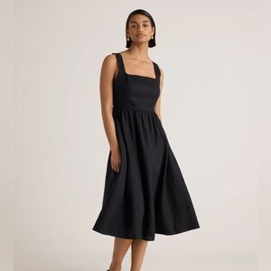 House of Harlow black linen midi dress
